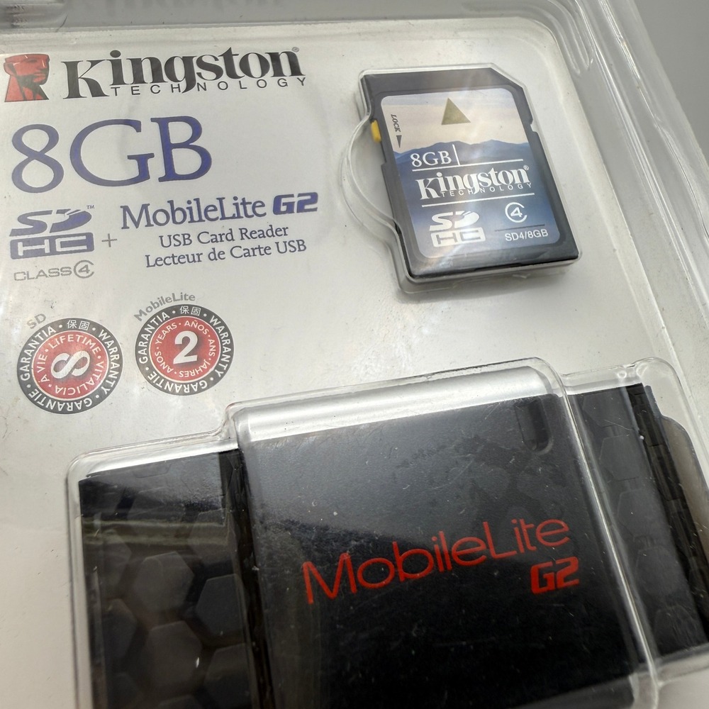 Kingston 8GB SDHC Card & MobileLite G2 USB Reader FCR-MLG2+SD4/8GB